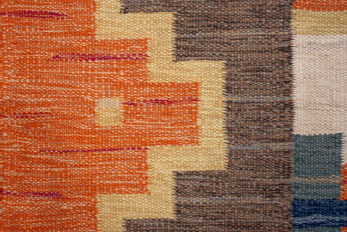 Antique Rollaken Area Rug (6' x 9')